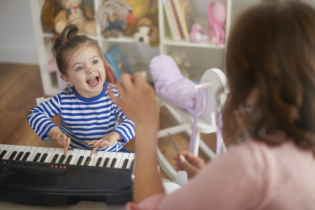 Singing and playing on musical instruments with my mommy Singing and playing on musical instruments with my mommy
