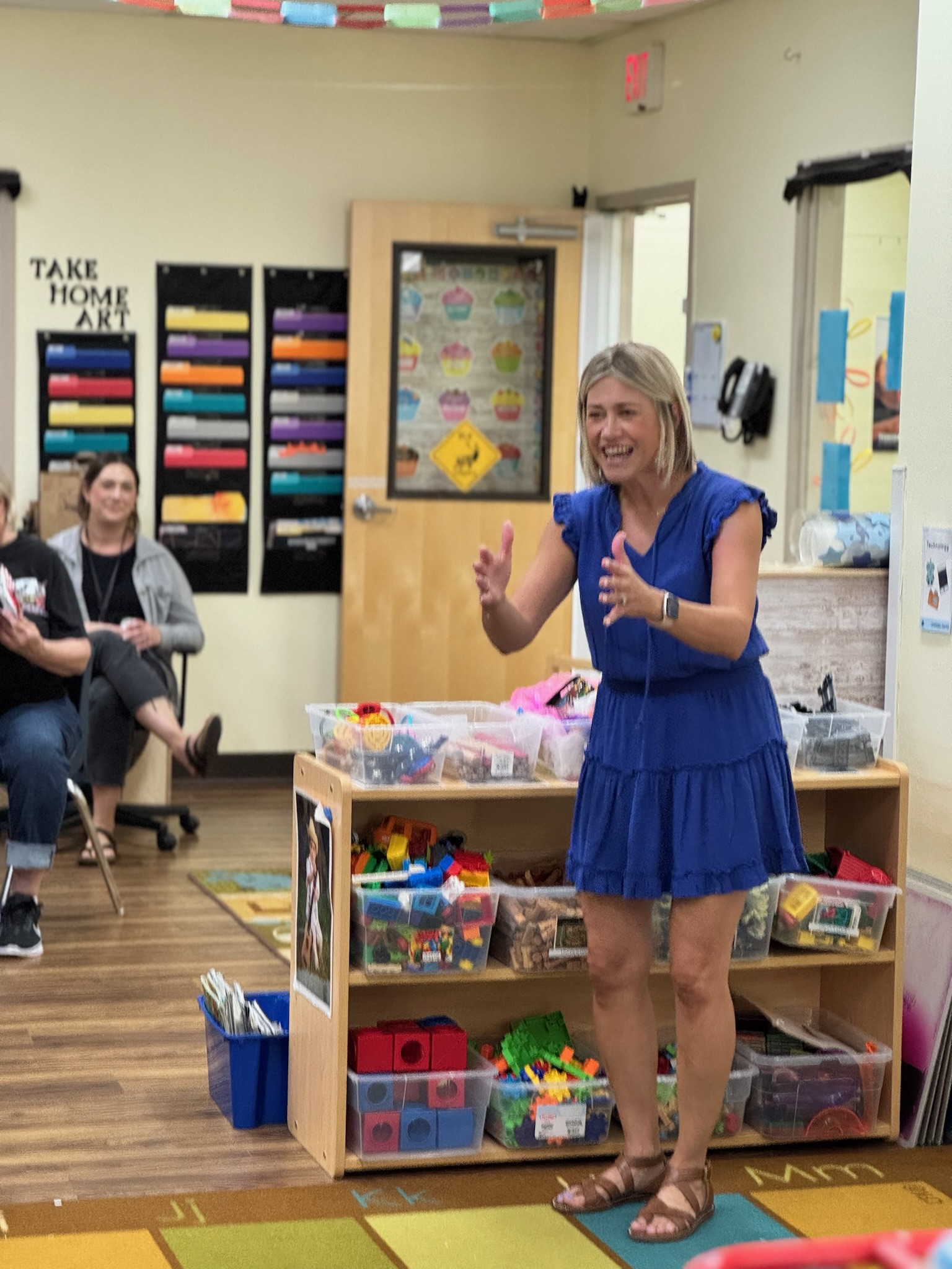 Jocelyn Manzanarez leading an Engage, Move, Learn training for educators